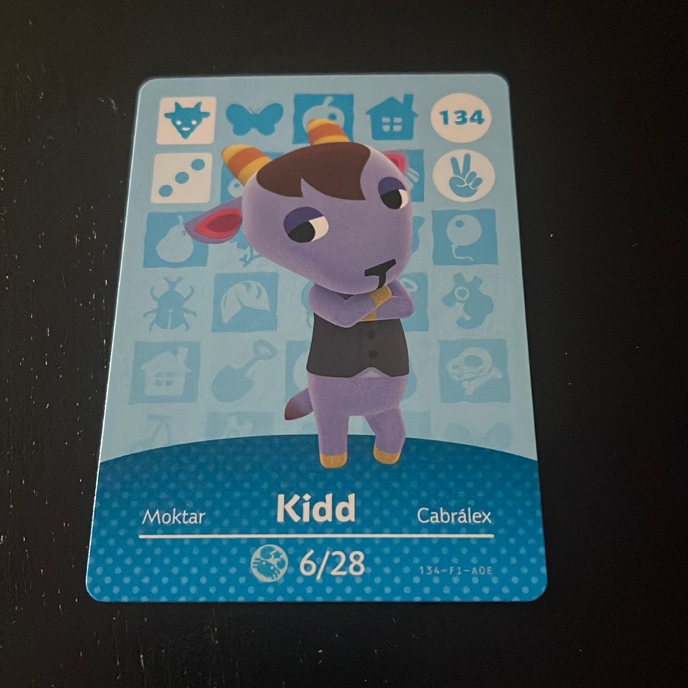 Animal Crossing Amiibo card #134 Kidd